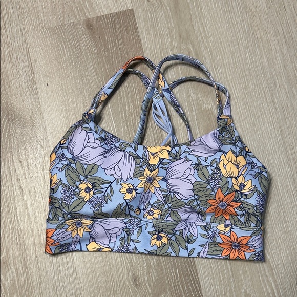 Freely Other - Freely James Sports Bra in Poseidon Inked Floral Pattern Sz Small